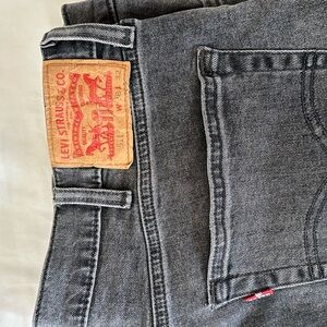 Levi's Charcoal Gray Jeans with Leather Patch